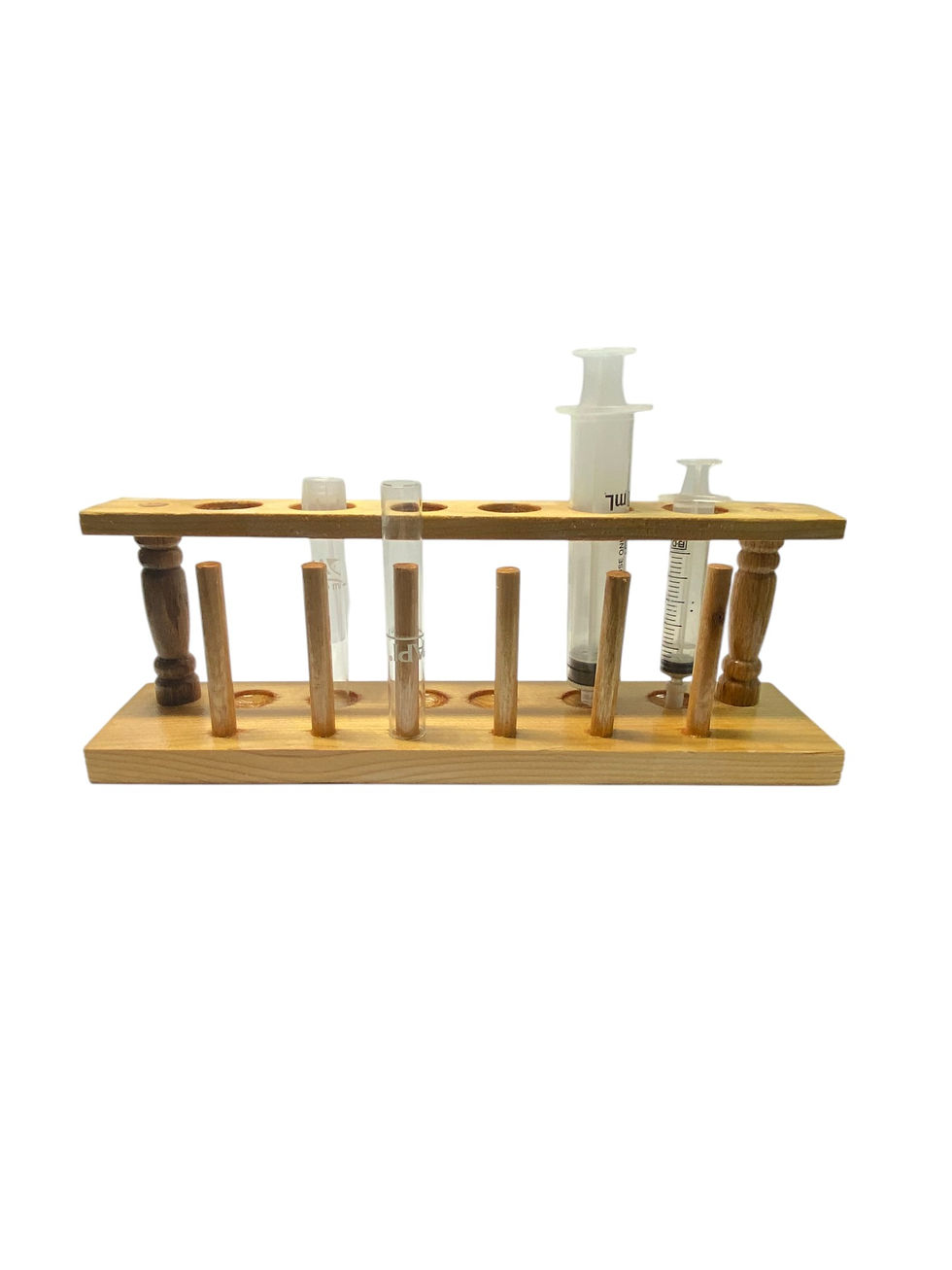 Thumbnail: Six Vial Wooden Testing Station / Holder Part # AQ-WOOD-V06