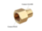 Thumbnail: Aquarium CO2 Adapter Converter, W21.8 Male thread to CGA320 Female Thread Diagram