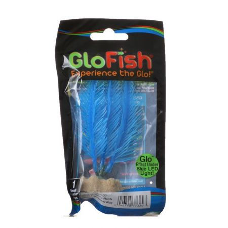 Thumbnail: GloFish Fluorescent Small Blue Aquarium Plant 4" Part # 77320