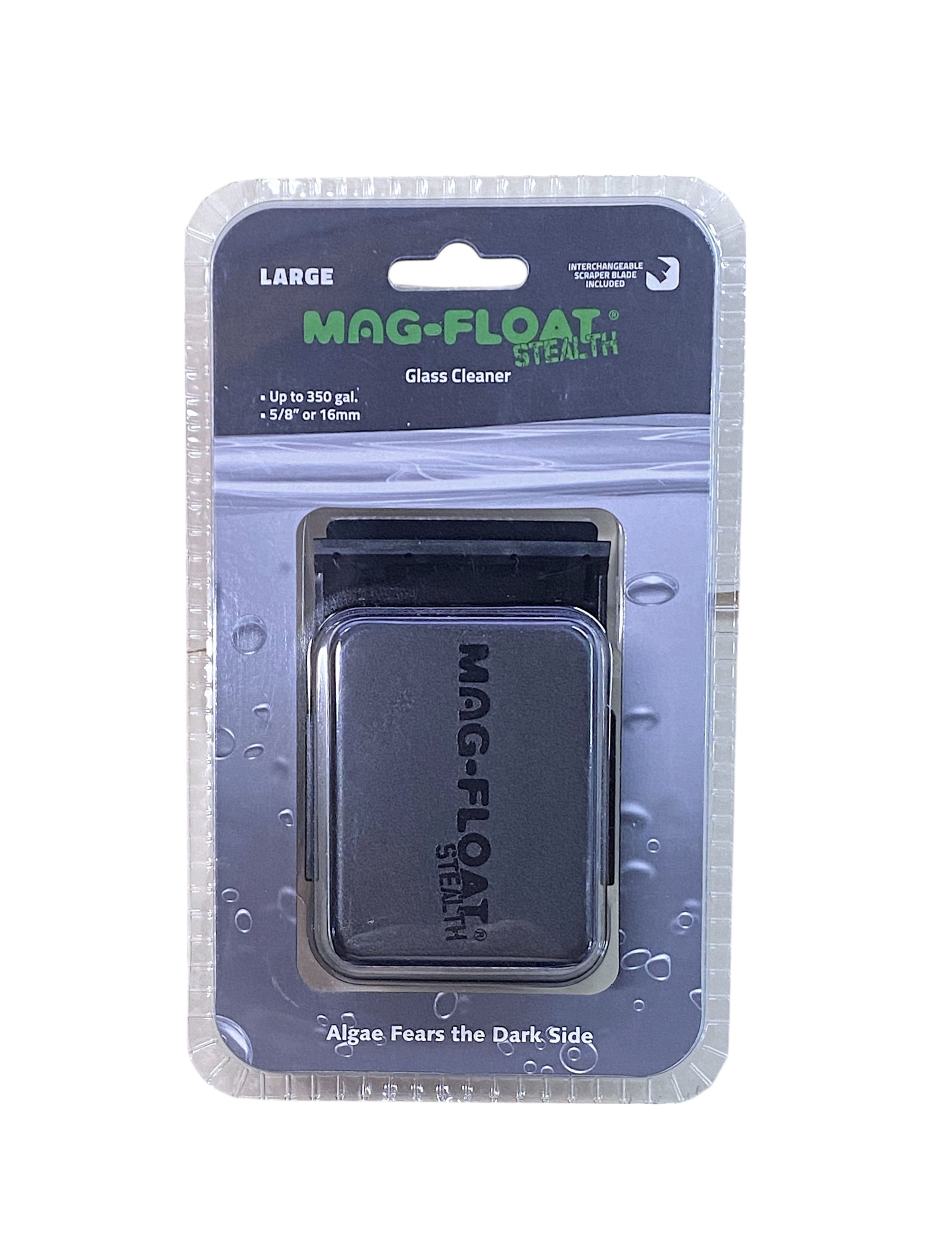 Mag-Float Stealth Large Glass Aquarium Cleaner with Blade, 5/8" Part # 00375
