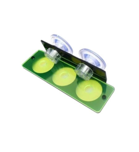 Thumbnail: Fluorescent Green Acrylic Reef Coral Frag 3 Slot Holding Rack Part # AQ-GR-3SLOT