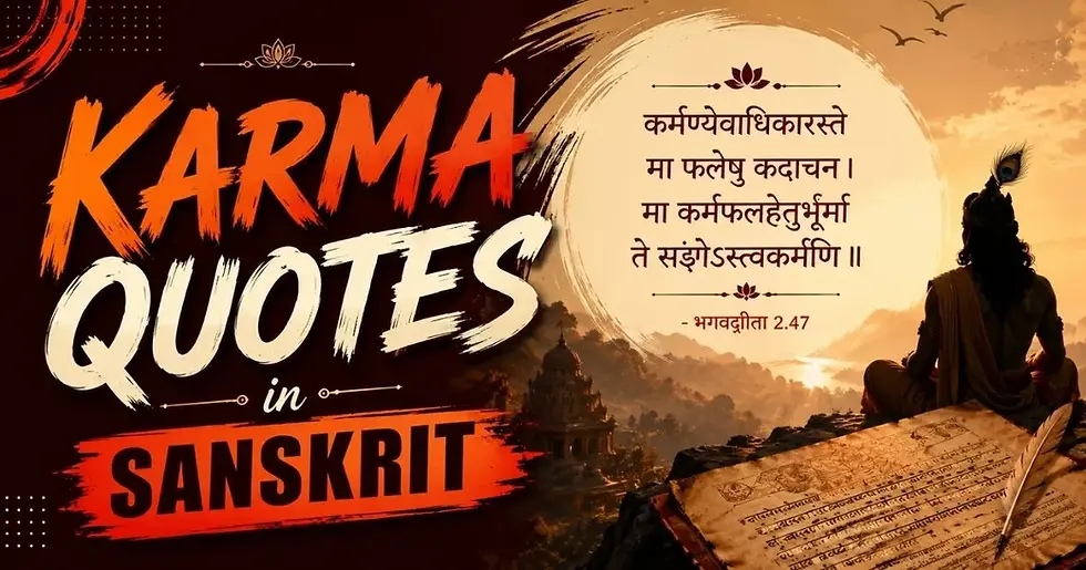 Karma Quotes in Sanskrit