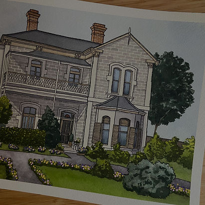 Livpaintsbuildings watercolour house portrait header