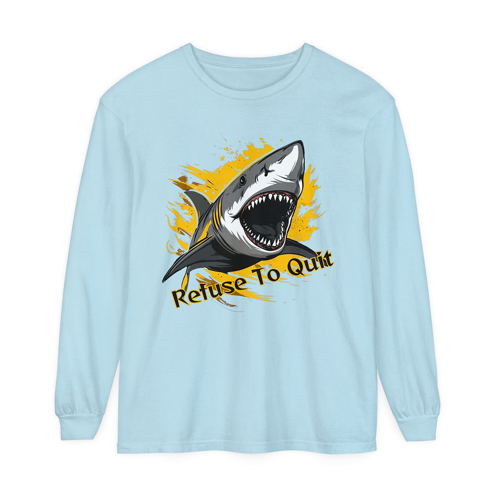 Thumbnail: Refuse To Quit - Unisex Garment-dyed Long Sleeve T-Shirt
