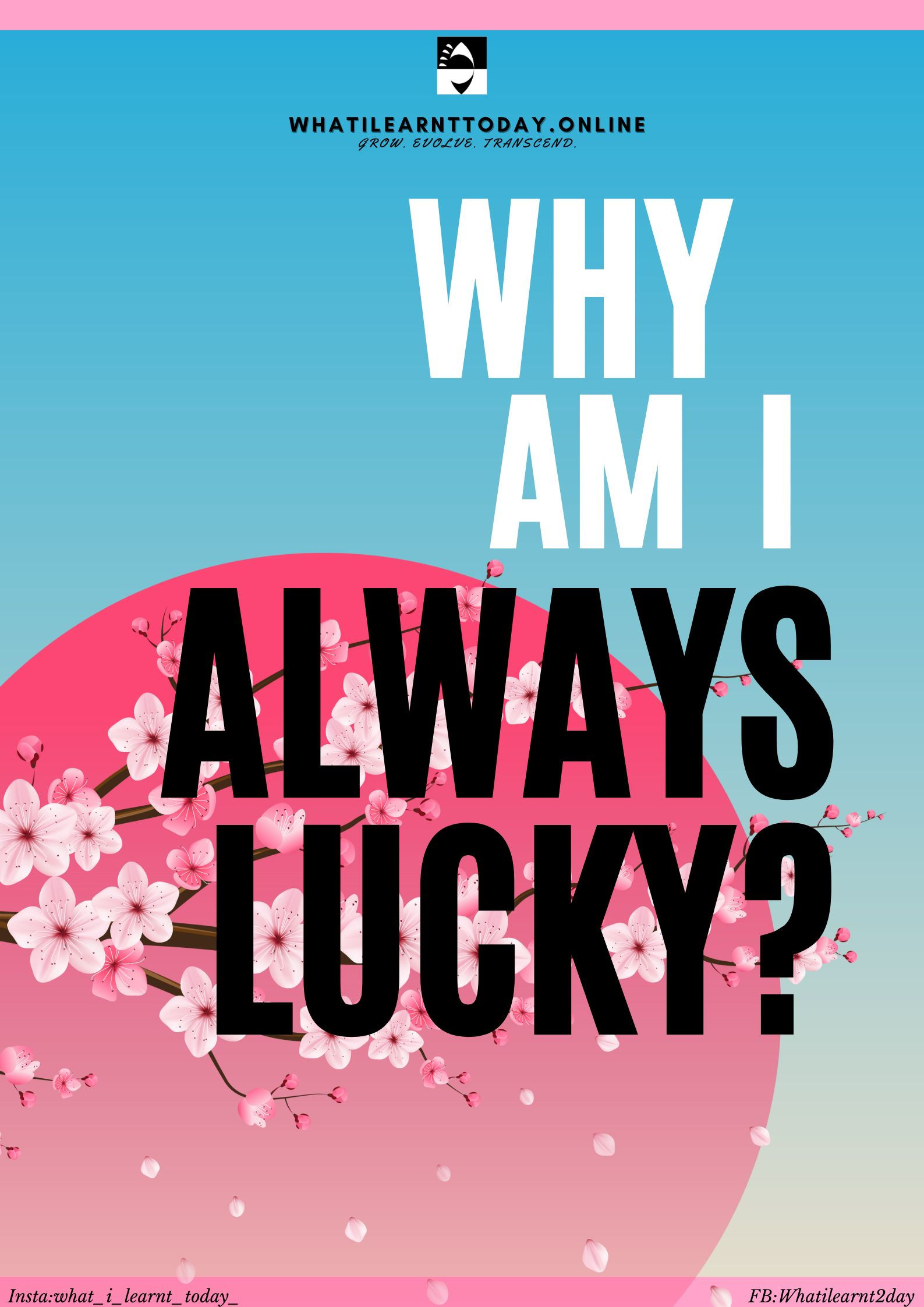 Always lucky affirmation poster