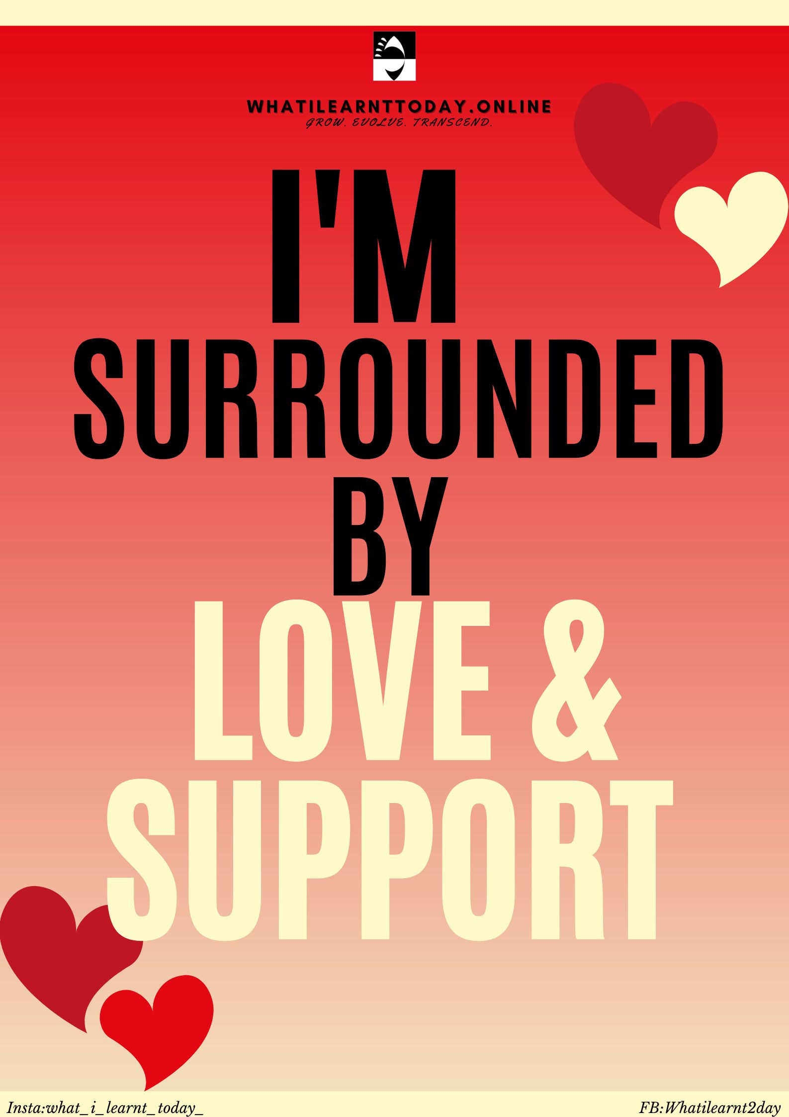 Love and Support Affirmation Poster