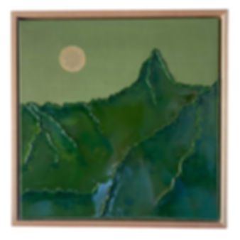 Emerald Peaks, 50 x 50 cm