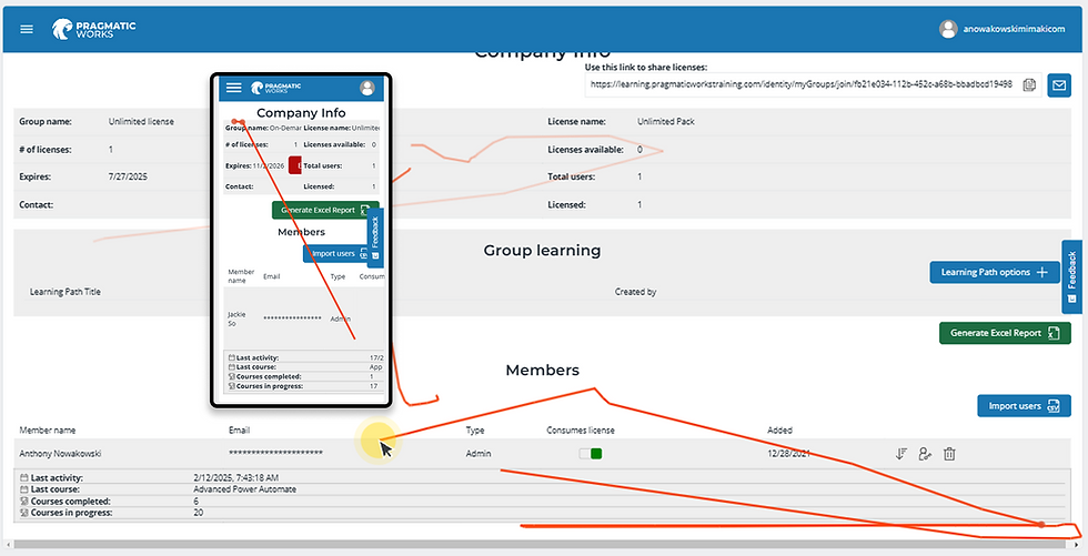 Screenshots from HotJar, showing poor usability in mobile, and long time-to-completion metrics