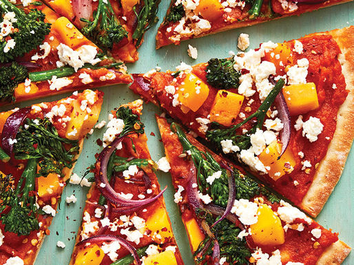 Butternut squash pizza With Broccolini