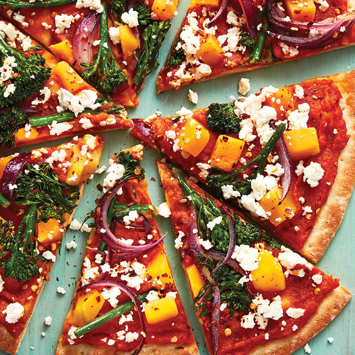 Butternut squash pizza With Broccolini