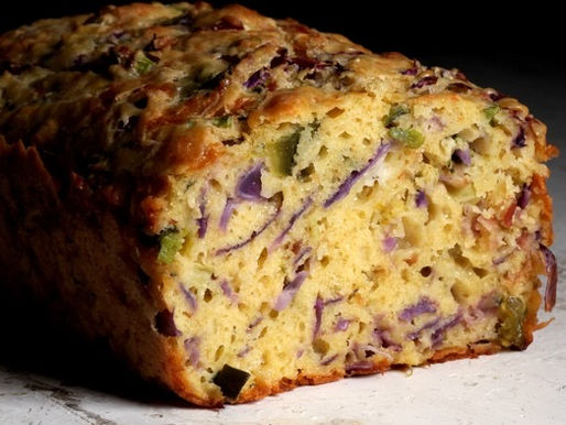 Spicy Cabbage and Bacon Cake Salé