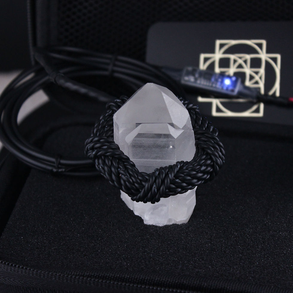 Thumbnail: QUBIT CRYSTAL | Twin Lemurian Quartz & Monsoon Coil KIT | 15Hz Crystal Tech