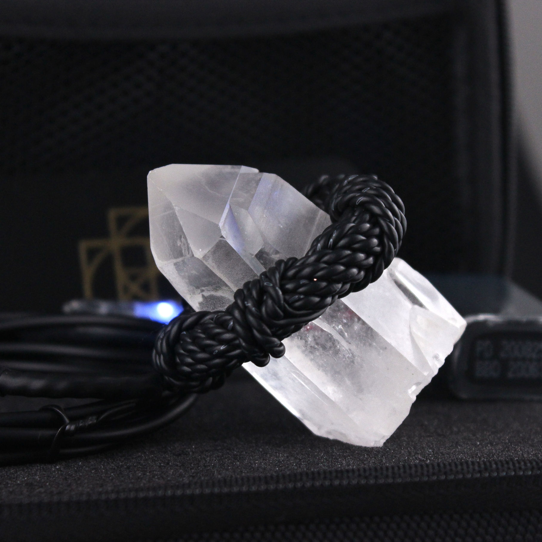 QUBIT CRYSTAL | Twin Lemurian Quartz & Monsoon Coil KIT | 15Hz Crystal Tech