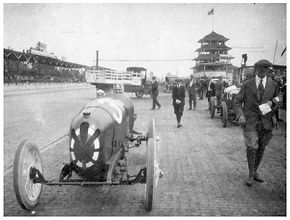 Louis Chevrolet and Thane Houser at the 1920 Indy 500