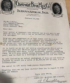 Art Chevrolet signed letter
