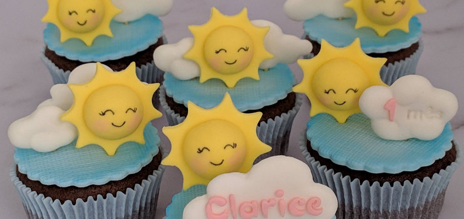 Cupcake decorado festa sol