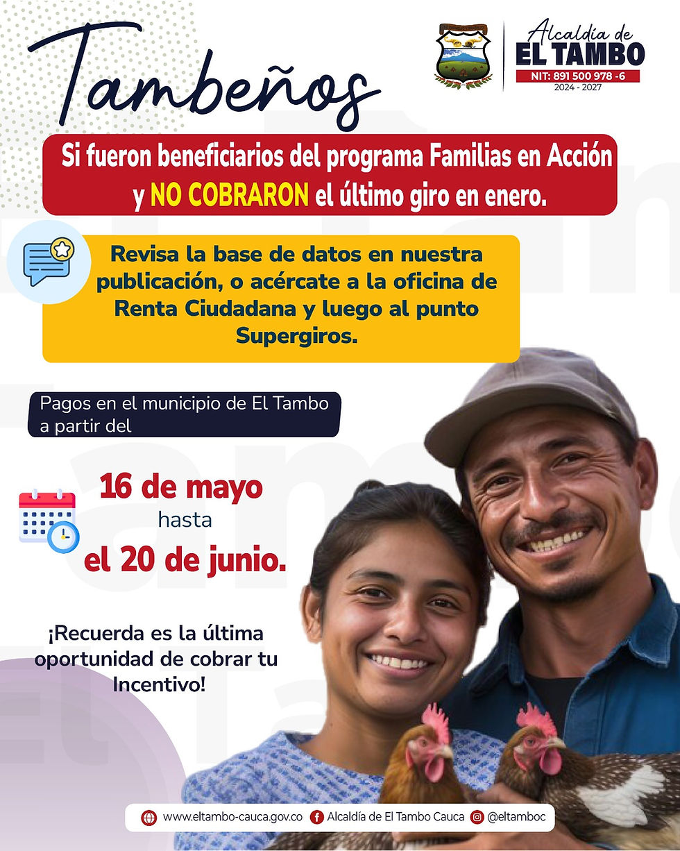 Beneficiario del programa Familias en Acción
