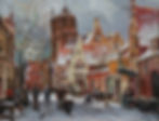 OUD DORPSGEZICHT IN DE WINTER