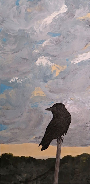 Raven at Sunset