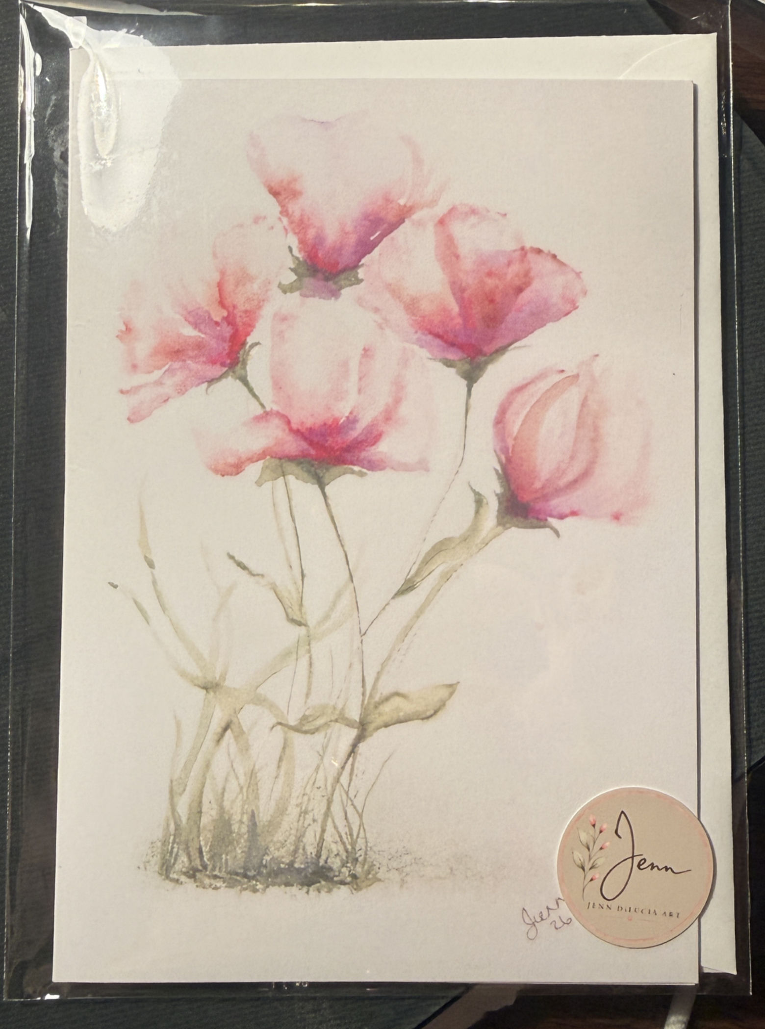 Five Pink Flowers
