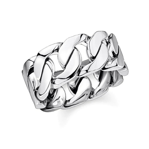 Bague maille gourmette sale