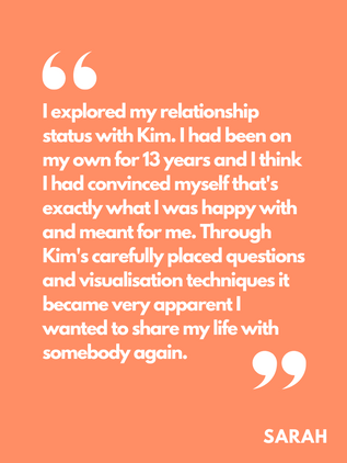 Sarah quote: I explored my relationship status with Kim. She wanted to share her life.