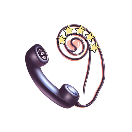modern small telephone receiver icon with coily cord.png