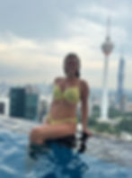 Corinna im Bikini in Malaysia auf ihrer Weltreise