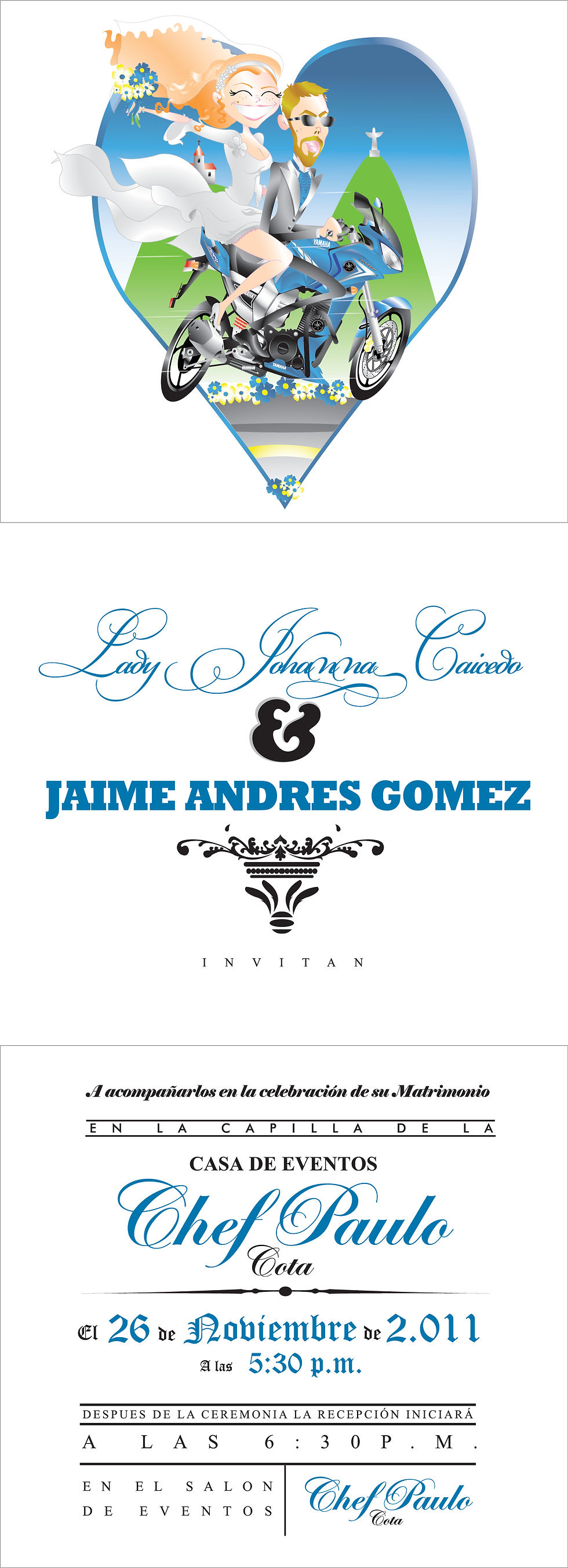 TARJETA INVITACION BODA 1 - TIRO
