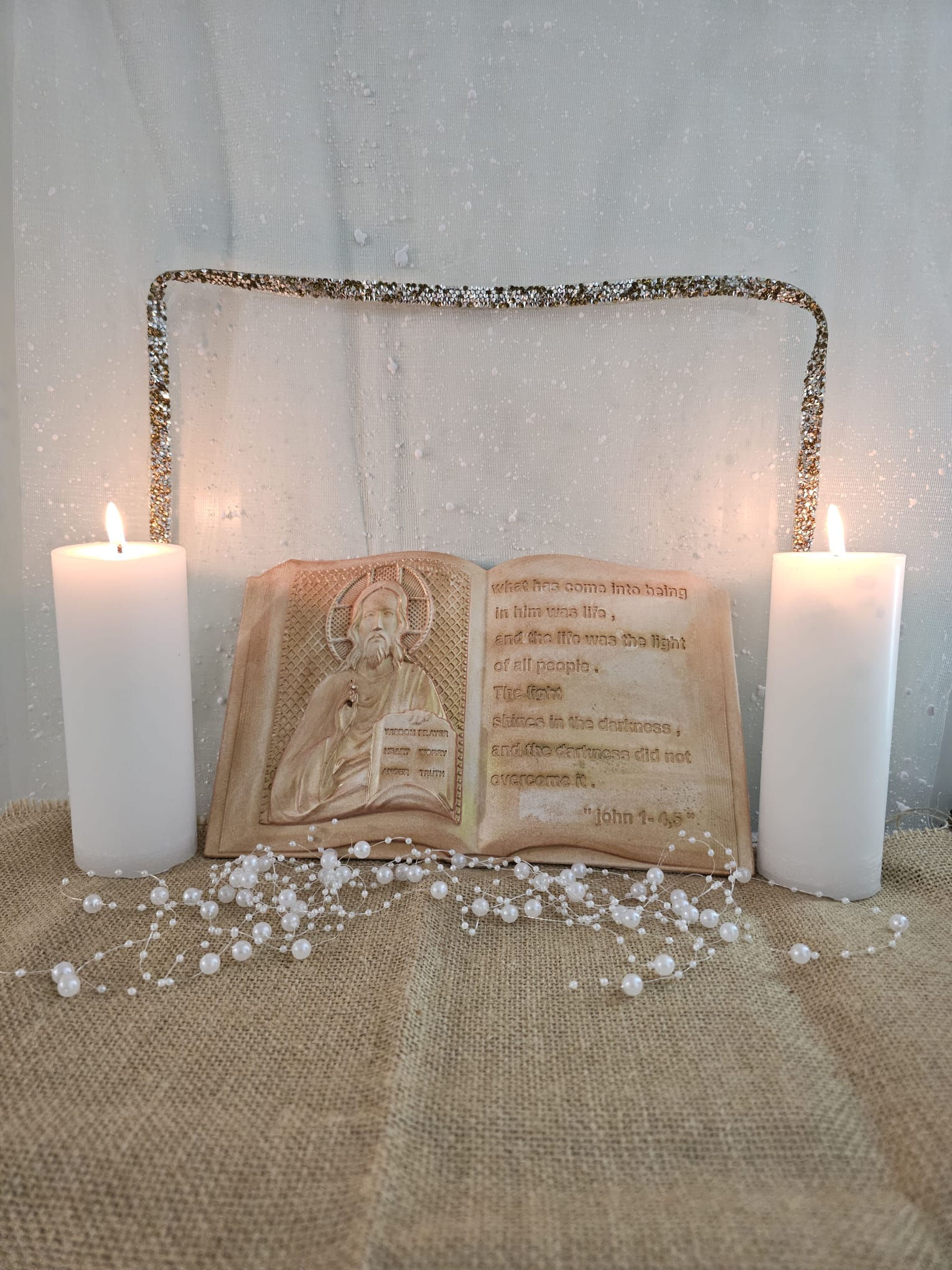 Peça em Jasmonite "Versículo da Bíblia" (C.F)