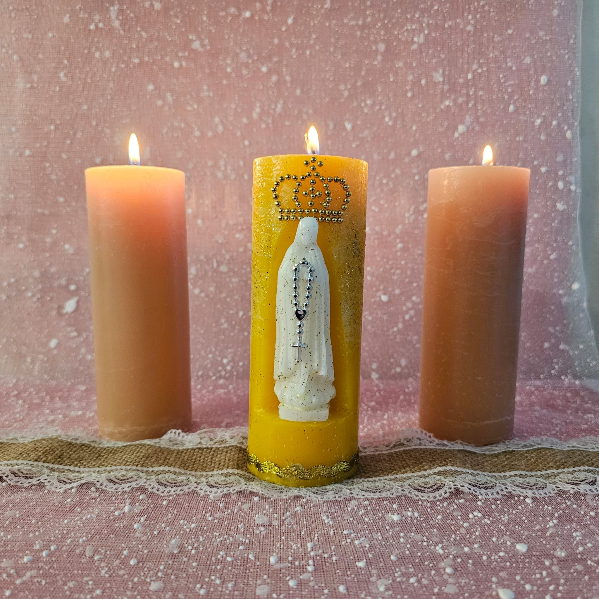 Vela decorativa "Cantinho de Fátima" (C.F)