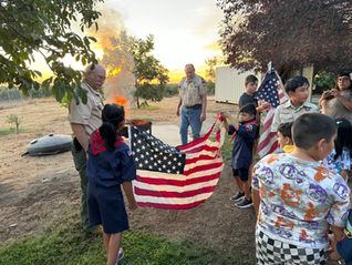 VFW and Scouts hold flag retirement ceremony