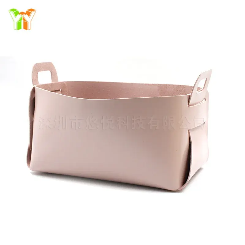 Thumbnail: Folding Storage Box Square Wicker with handles