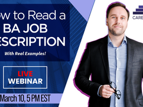 🗓️ March 10 - How to Read a Business Analyst Job Description 🟣 Live Webinar