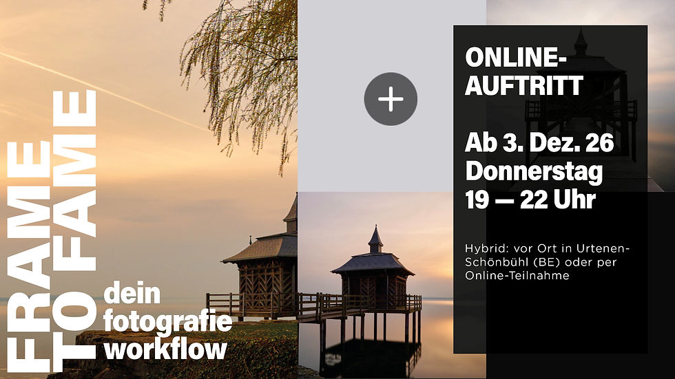 FRAME TO FAME – ONLINE-AUFTRITT & PORTFOLIO KONZEPTION dein fotografie workflow