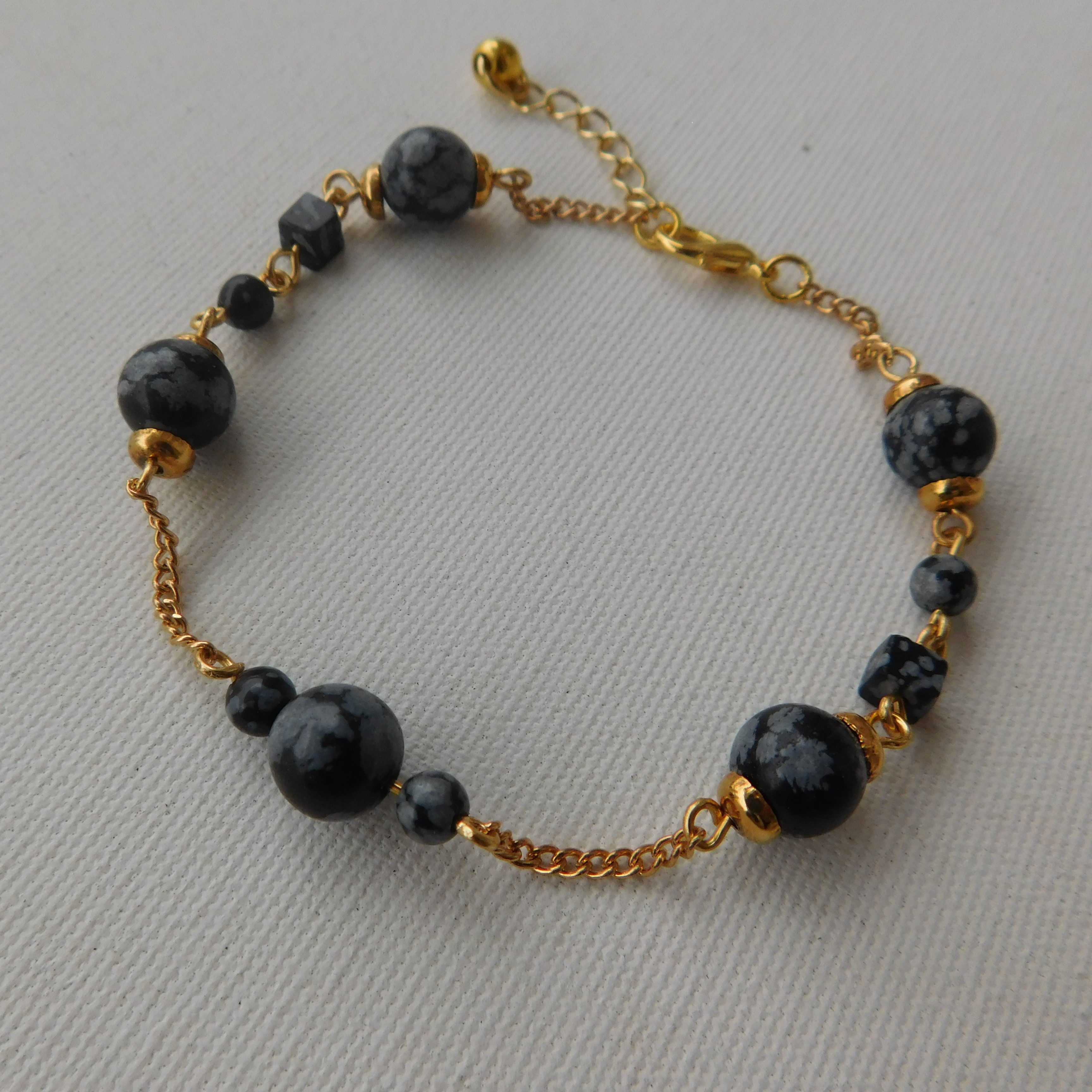 Obsidiana Flocos de Neve | Pulseira
