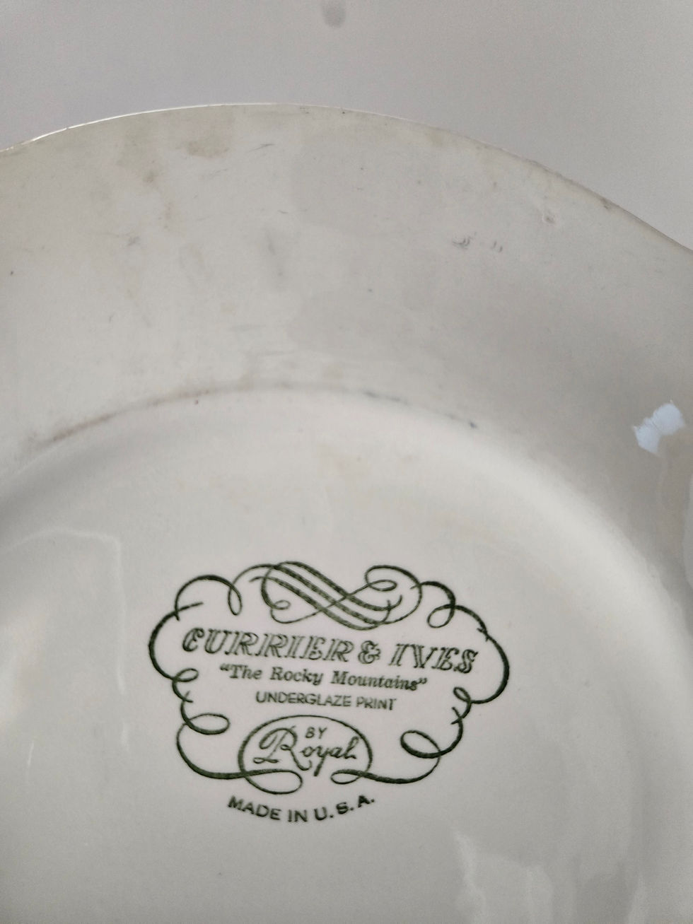 Thumbnail: Vintage Currier and Ives - Handled Platter - "Rocky Mountains" pattern