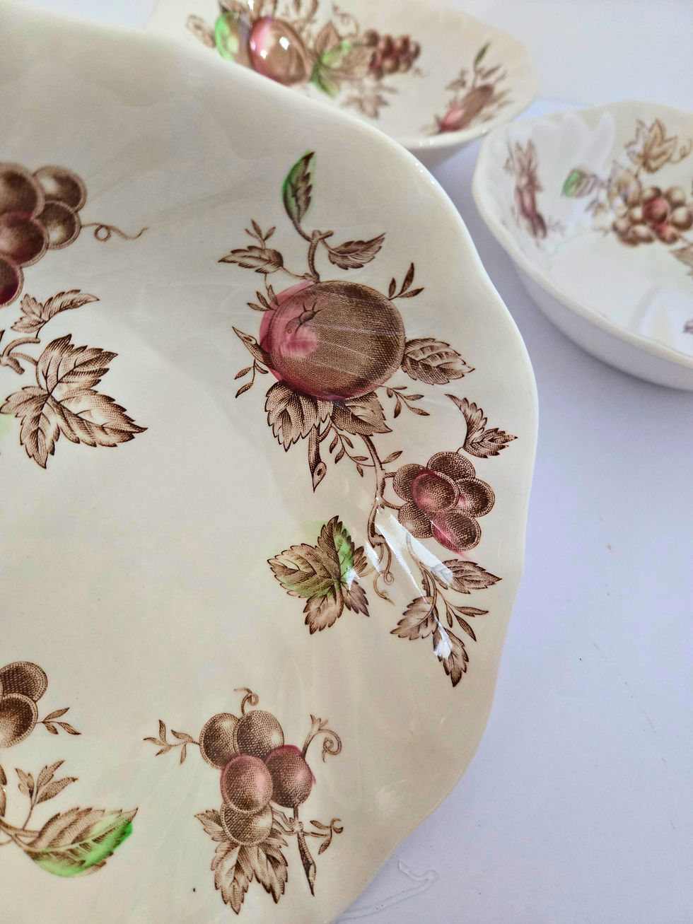 Thumbnail: Vintage Johnson Bros. "Harvest Time" Soup Bowls - Set of 4