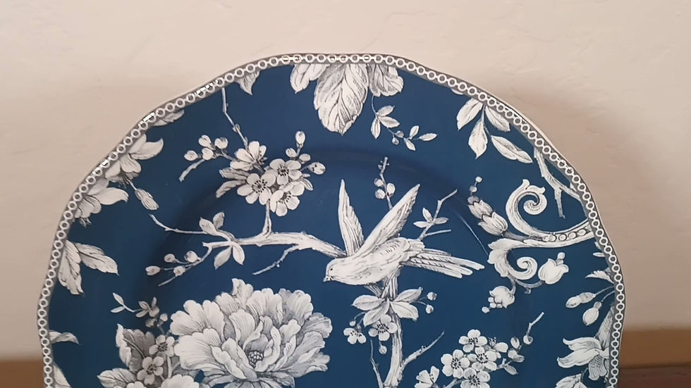 Thumbnail: Dark Blue Dinner Plates - Adelaide Pattern - Set of 4- 222 Fifth