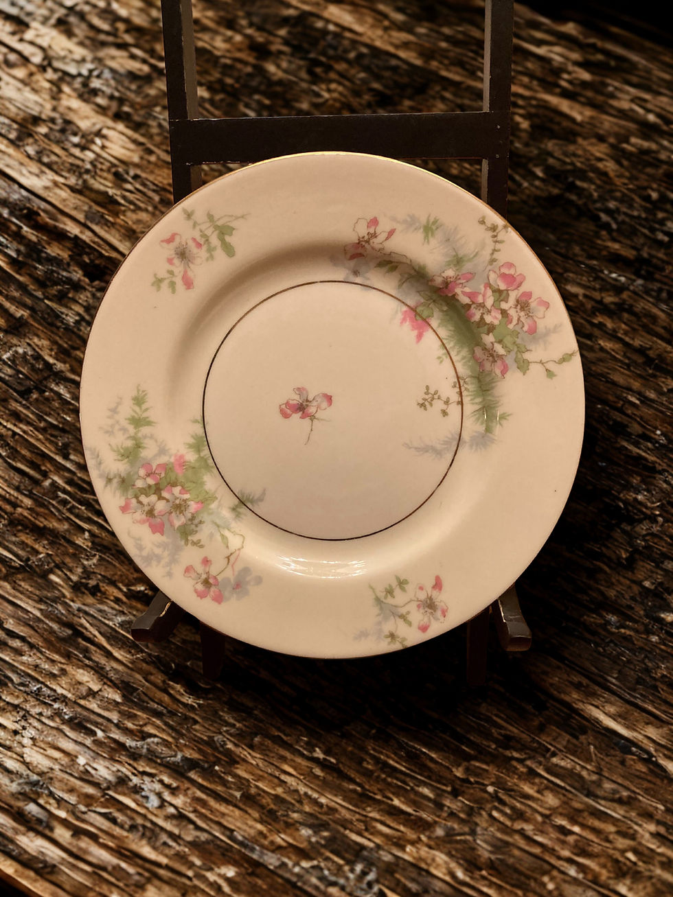 Thumbnail: Vintage Theodore Haviland-Bread/Dessert Plates-"Apple Blossom" Pattern-Set of 4