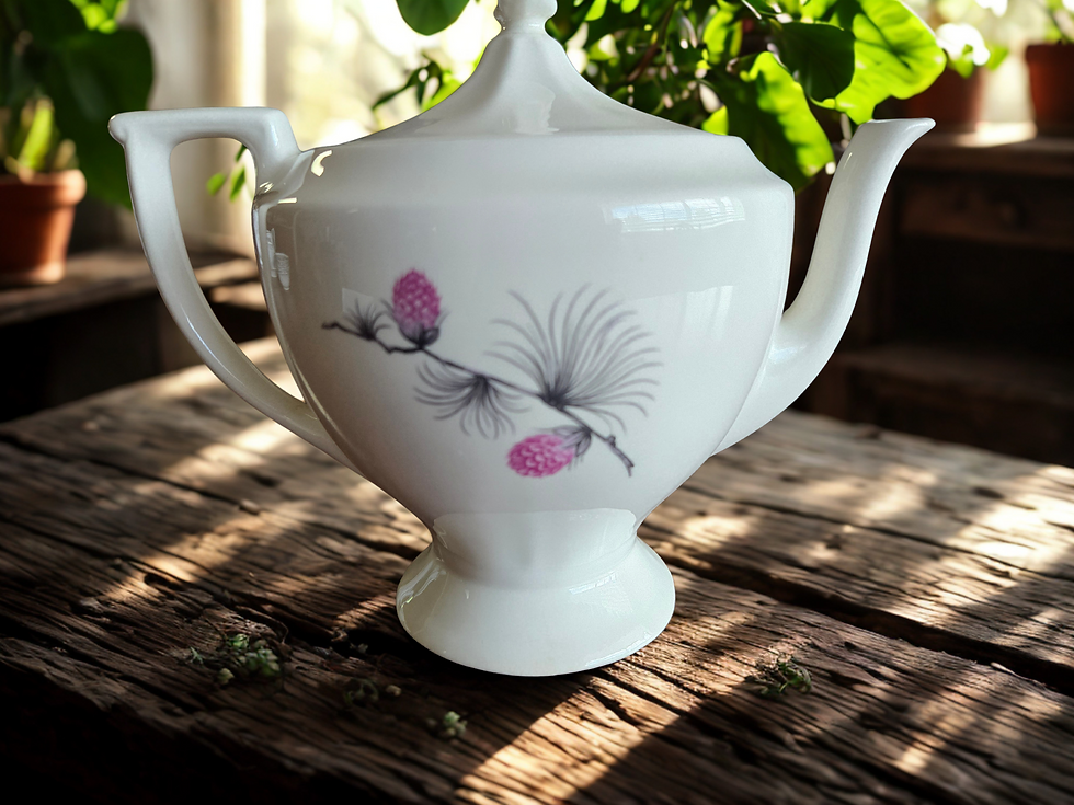 Thumbnail: Canonsburg Teapot - Wild Clover Collection  -Mid- Century Modern