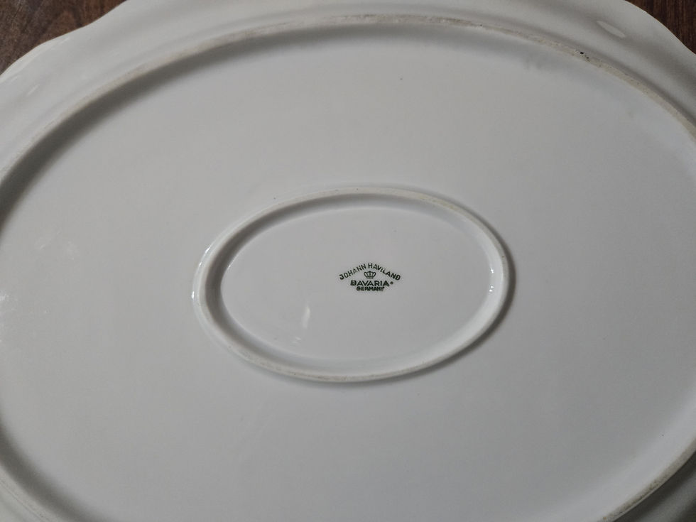 Thumbnail: Vintage Johann Haviland - Serving Platter - Moss Rose Pattern