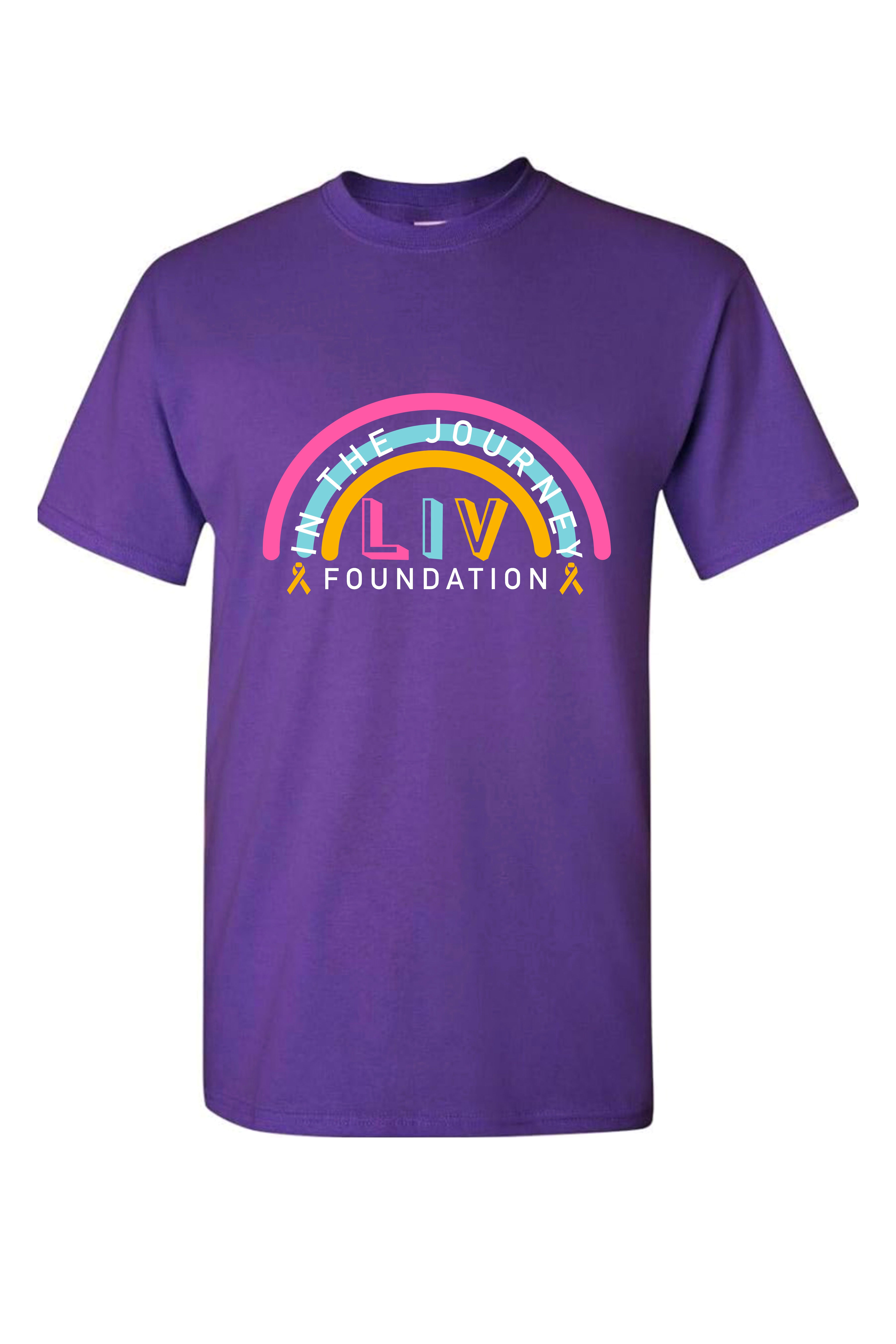 Purple Foundation Logo Shirt with Rainbow