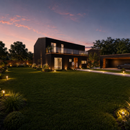 Moradias Celeiro 8 Park: projeto exclusivo de 3 moradias premium em aço, madeira e vidro, com piscina privada, jardim mediterrânico, Serra da Arrábida e mar próximo.