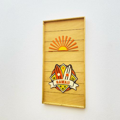 Miniature : Quadros de parede em madeira, estilo retro, pop art.