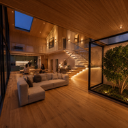 Moradias Celeiro 8 Park: projeto exclusivo de 3 moradias premium em aço, madeira e vidro, com piscina privada, jardim mediterrânico, Serra da Arrábida e mar próximo.