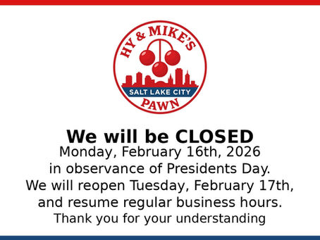 Closed for Presidents Day!