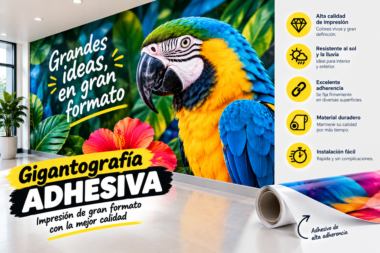 Gigantografia adhesiva valor por m²