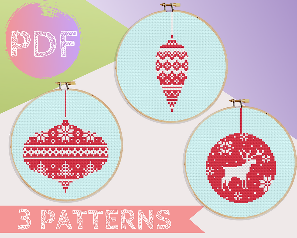 Scandi Baubles (Pattern)