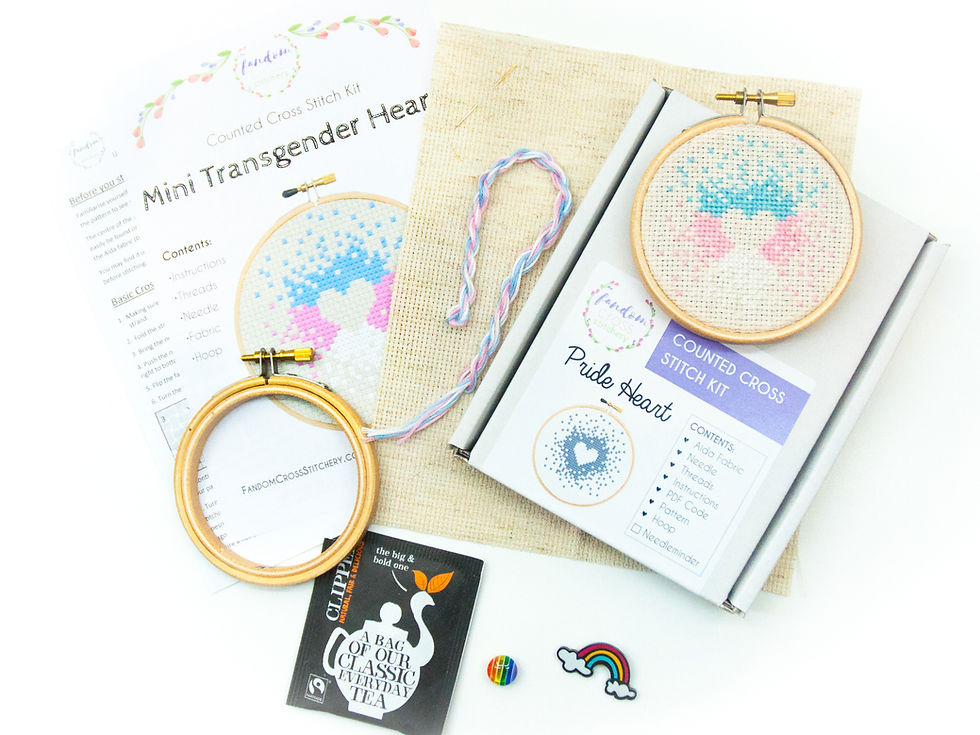 Thumbnail: Mini Transgender Pride Heart (Mini Kit)